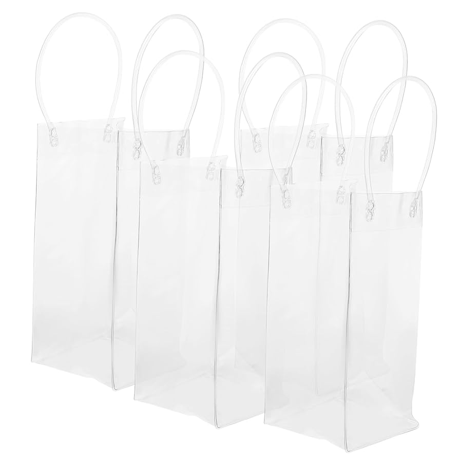 Amazon.co.jp: SKISUNO 4個 透明ワインバッグ ビニールバッグ